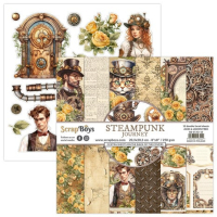 ScrapBoys Steampunk Journey 8x8 Inch Paper Pad (SB-STJO-10)